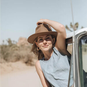 Will + Bear Calloway Tan Brown Widebrim Fedora